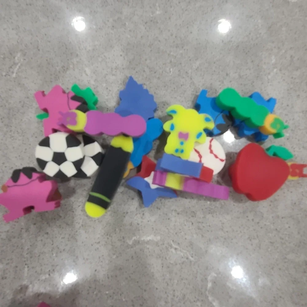 108 Colorful Classroom Incentive Erasers